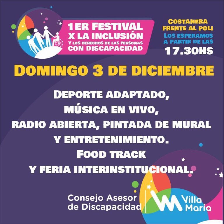Festival por la Inclusión y los Derechos de las Personas con Discapacidad: 3 de diciembre