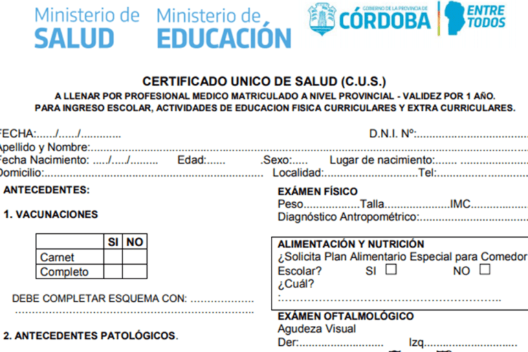 Comienzo de clases y certificado de salud: se gestionan en el Pasteur o ante el médico familiar