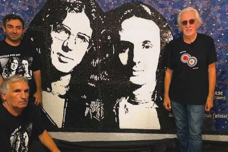 Charly y Nito “volvieron” al colegio: un mural evoca el lugar donde nació Sui Generis